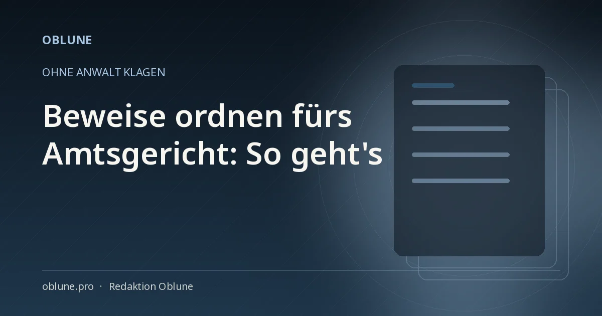 Beweise für Gericht sammeln: Die richtige Reihenfolge