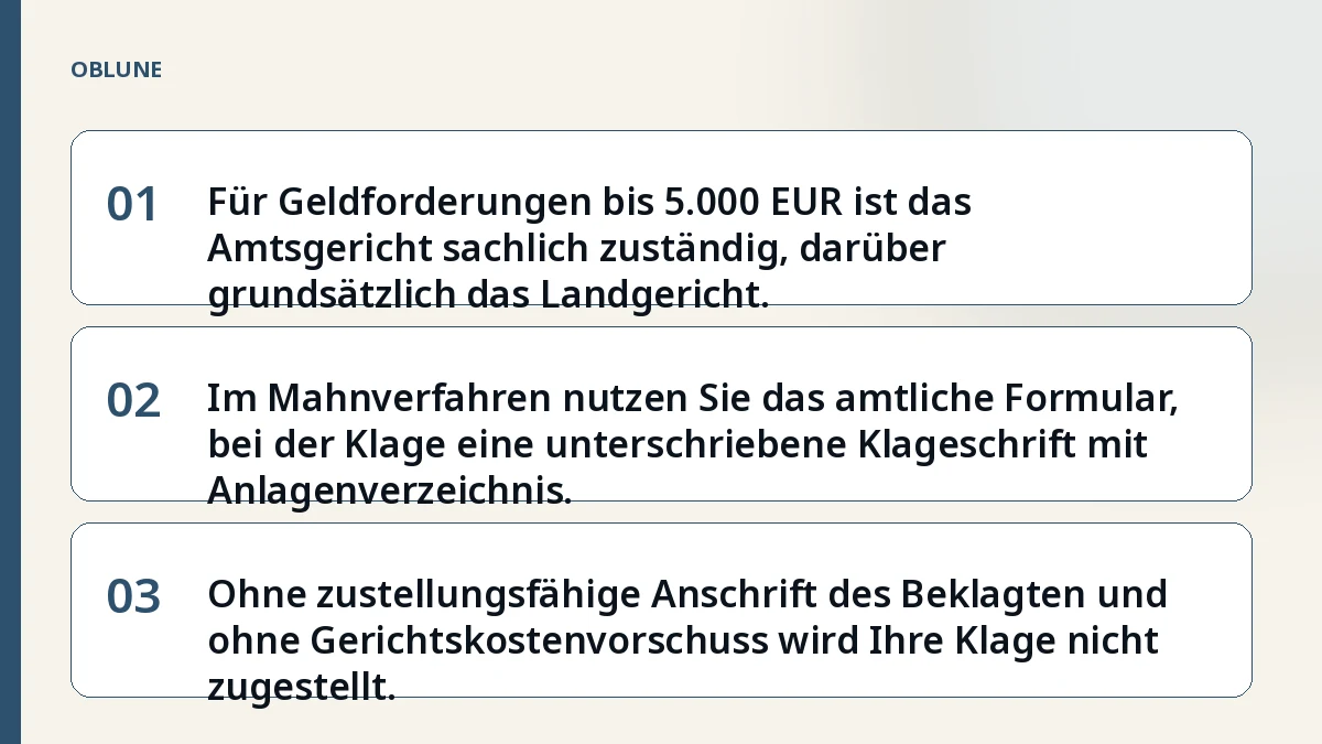 Klage Amtsgericht Muster: Welcher Weg passt zu Ihrer Forderung?