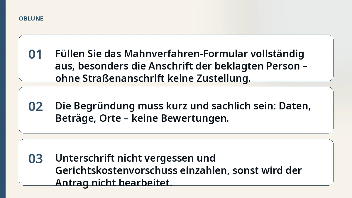 Mahnverfahren beantragen: Was das Formular wirklich fragt