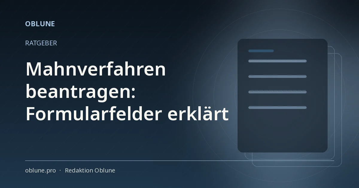 Mahnverfahren beantragen: Was das Formular wirklich fragt