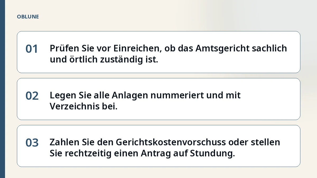 Verweisung an das zuständige Gericht – Klagepaket komplett zusammenstellen