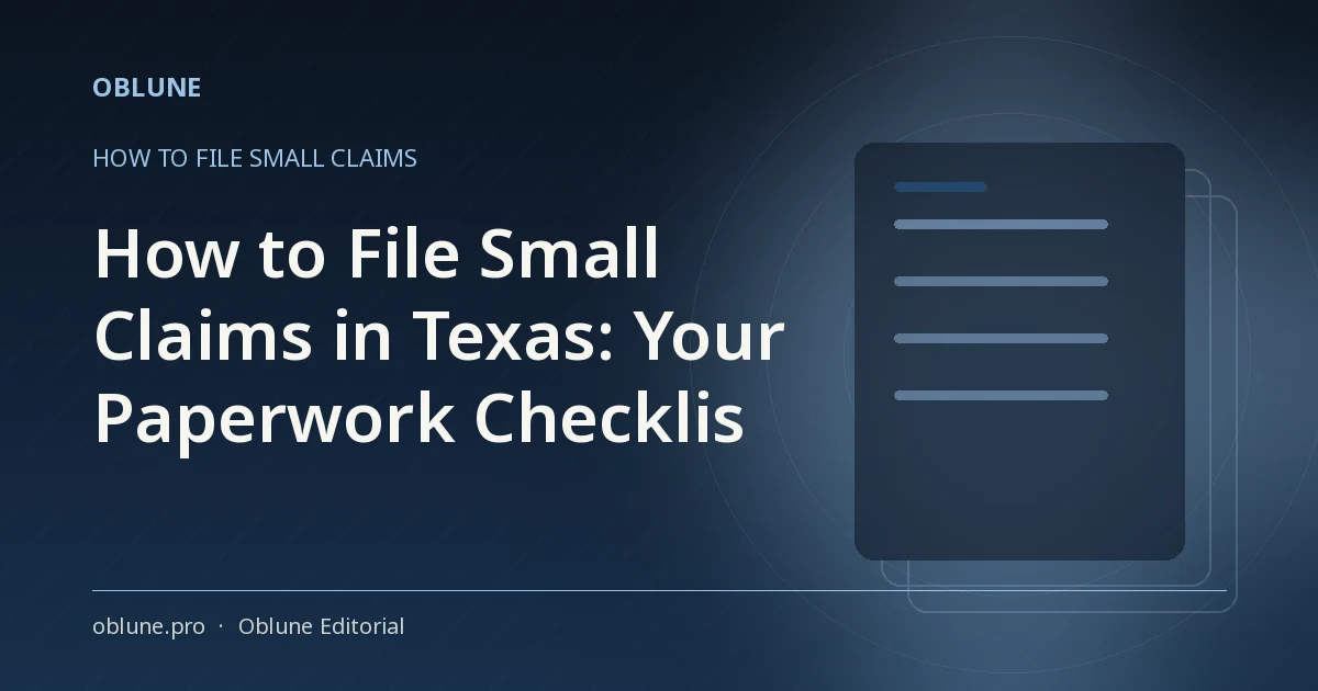 How to File Small Claims in Texas: Your Paperwork Checklist
