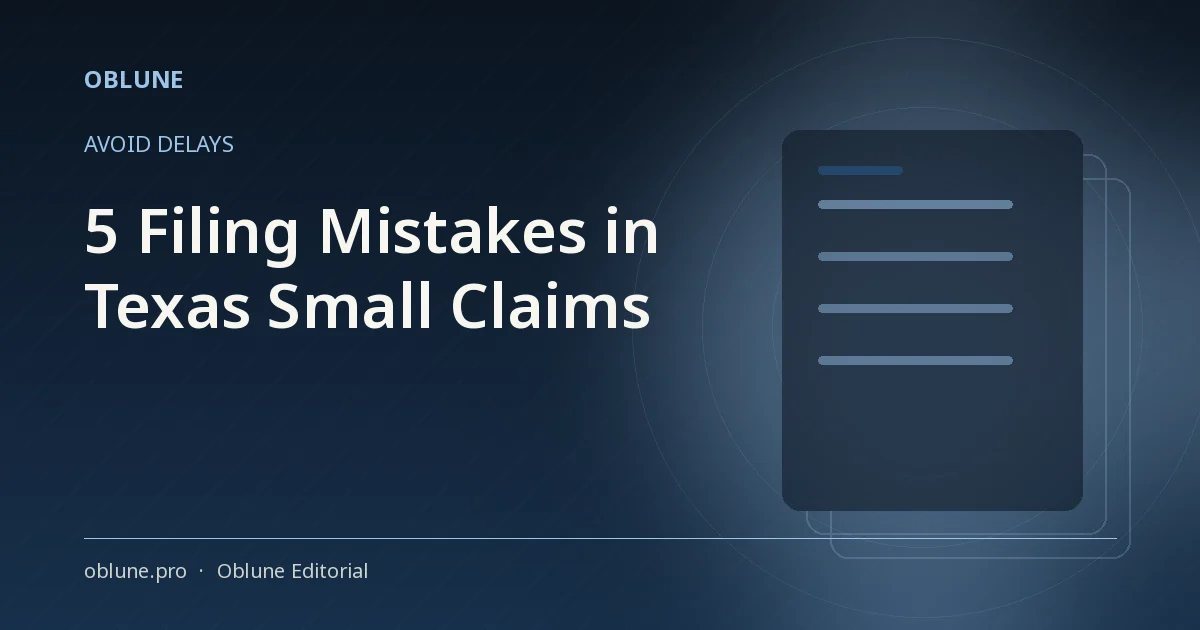 Texas Small Claims Court: 5 Filing Mistakes That Delay Your Case