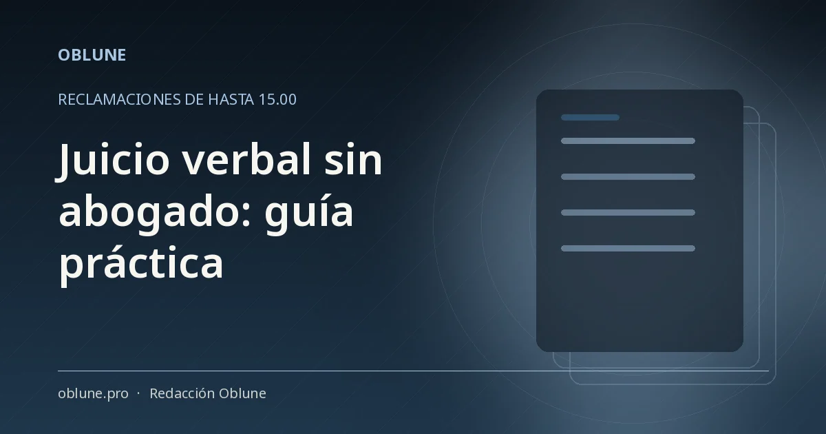 ¿Hace falta abogado para un juicio verbal?