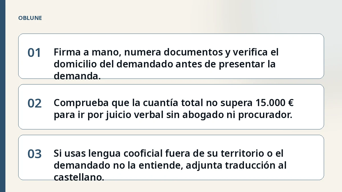 Demanda juicio verbal sin abogado: 5 errores que la frenan y cómo solucionarlos
