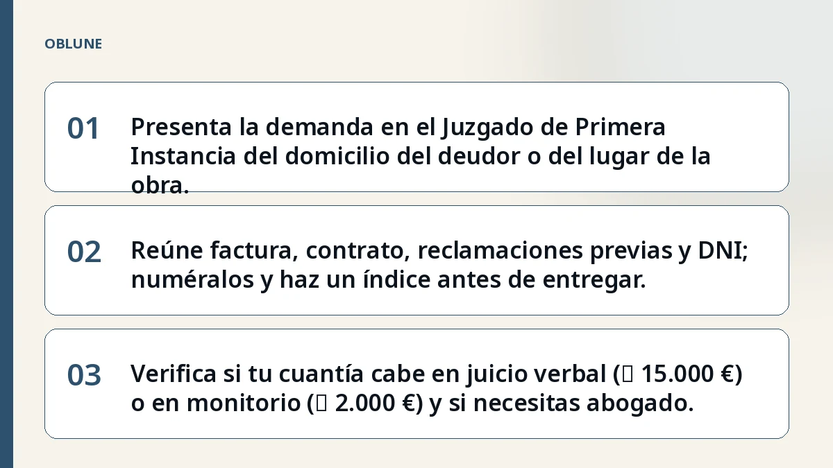 Dónde iniciar una demanda por factura impagada en España