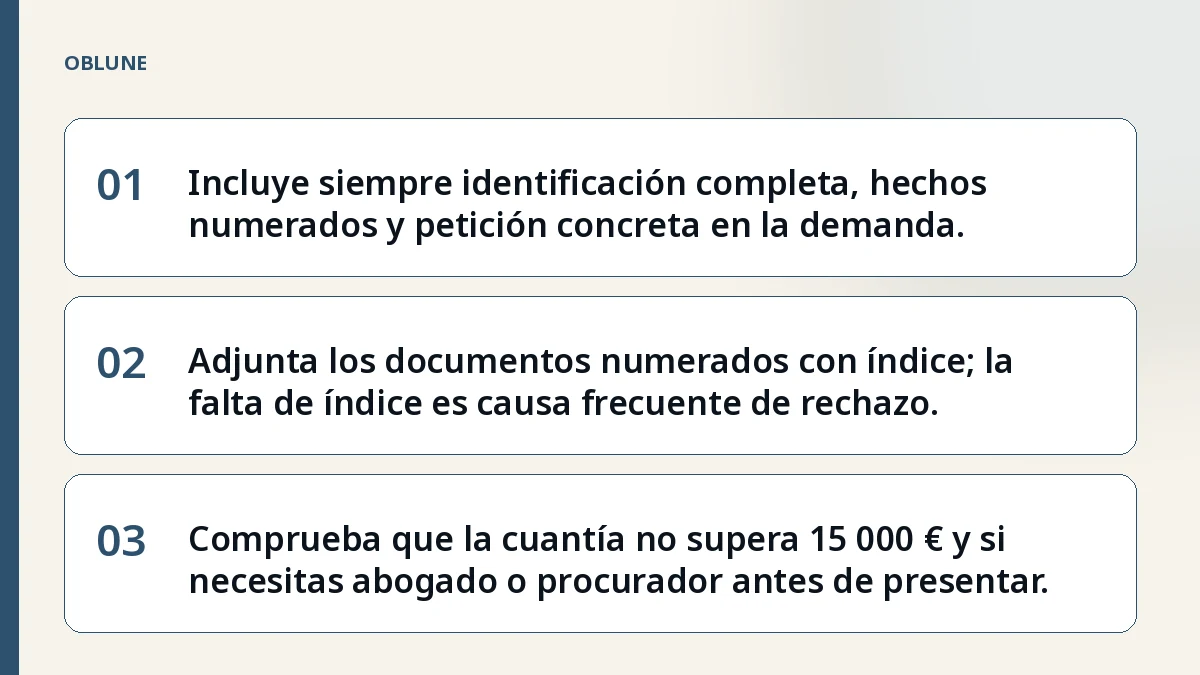 Juicio verbal reclamación de cantidad: qué pide el juzgado