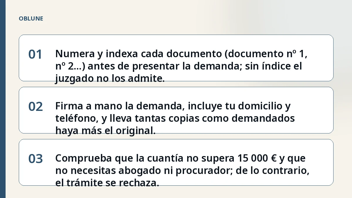 Cómo organizar el expediente de pruebas para tu demanda de juicio verbal por reclamación de cantidad