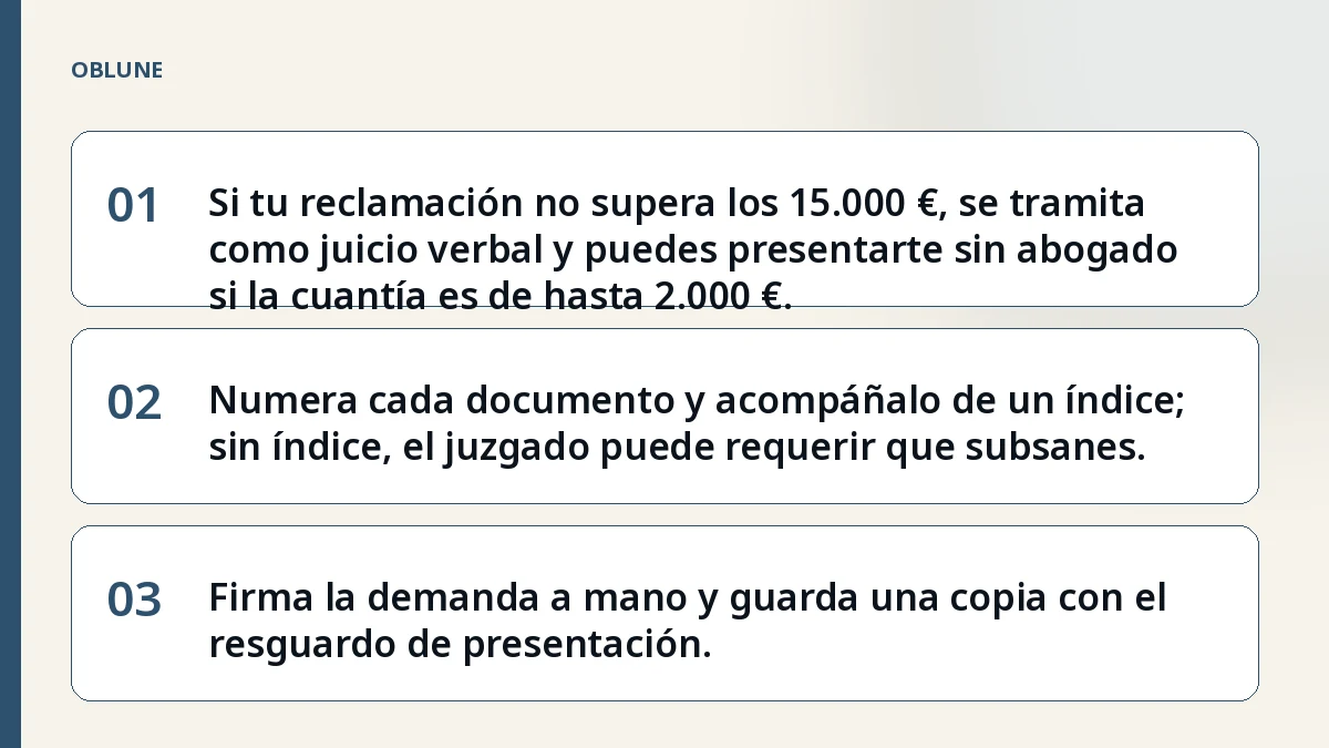 Tasas judiciales en el juicio verbal: organiza tu demanda
