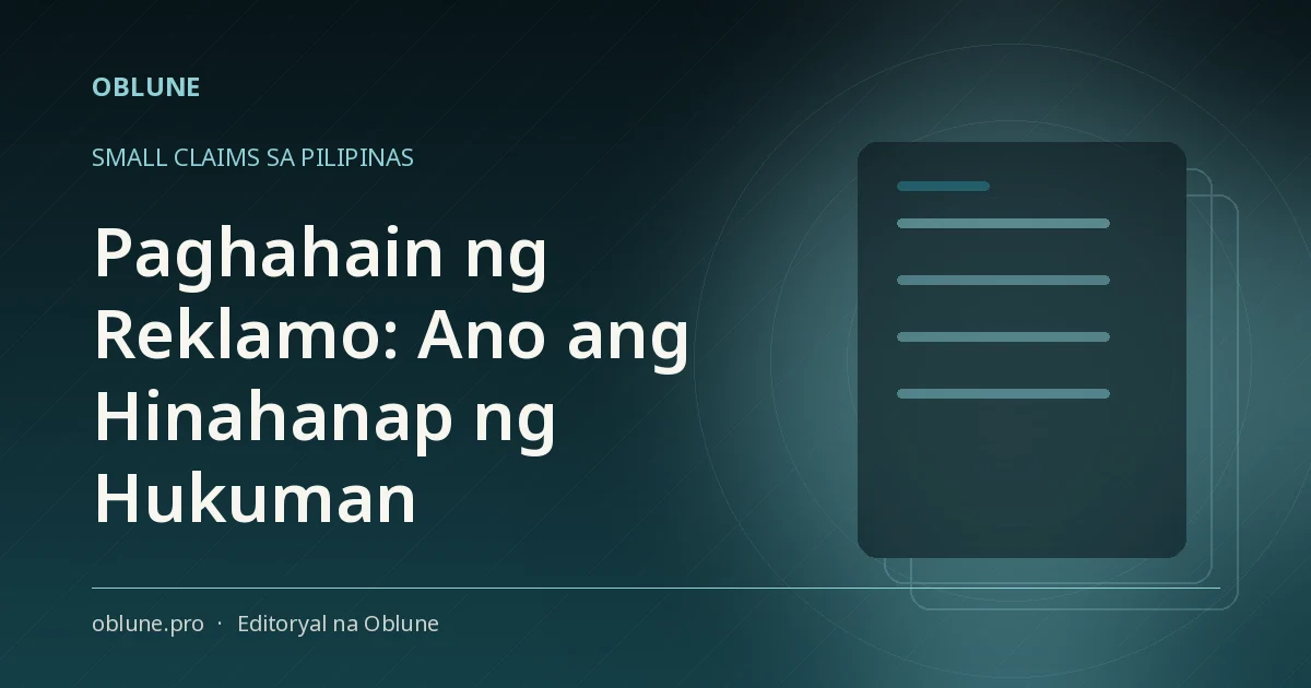 Paghahain ng Reklamo sa Small Claims: Anong Hahanapin ng Hukuman