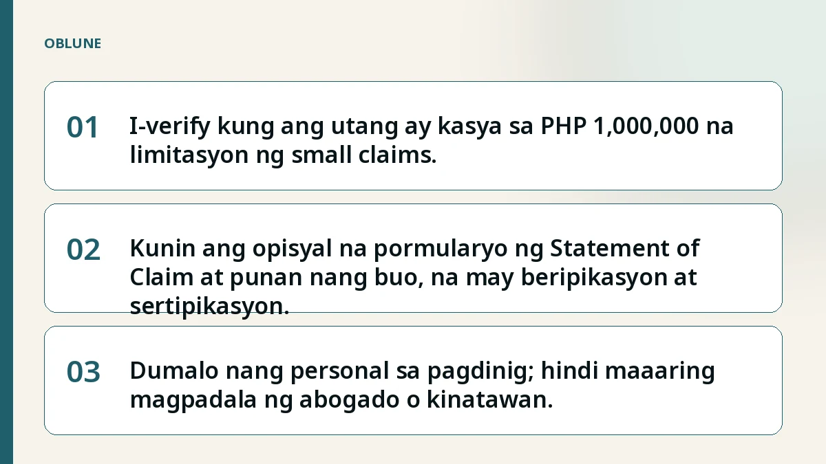 Singil ng Utang sa Hukuman: Hakbang-hakbang sa Small Claims