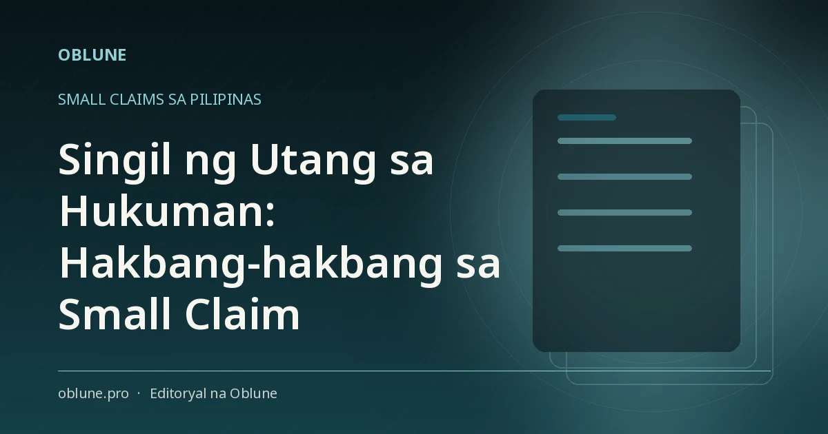 Singil ng Utang sa Hukuman: Hakbang-hakbang sa Small Claims