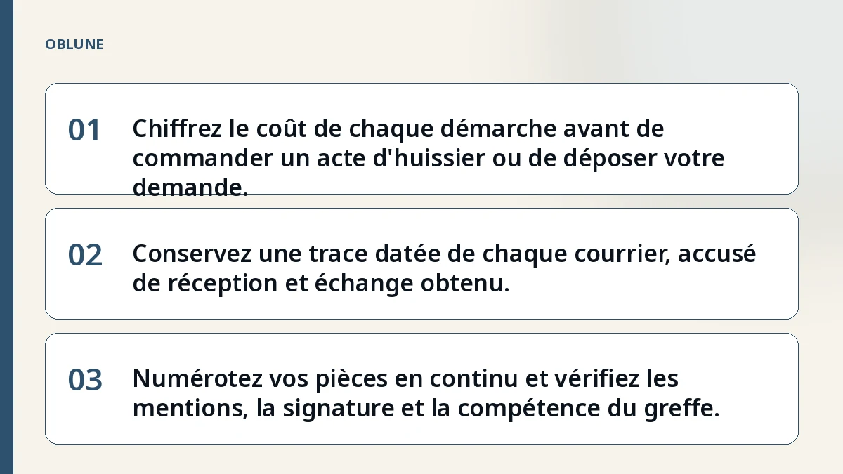Preuve fait juridique : les frais et démarches avant de saisir