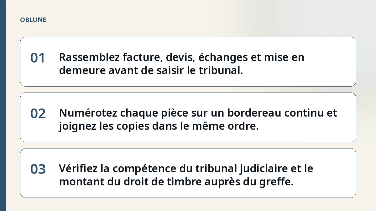 Les preuves en droit civil : chronologie d’un litige facture impayée