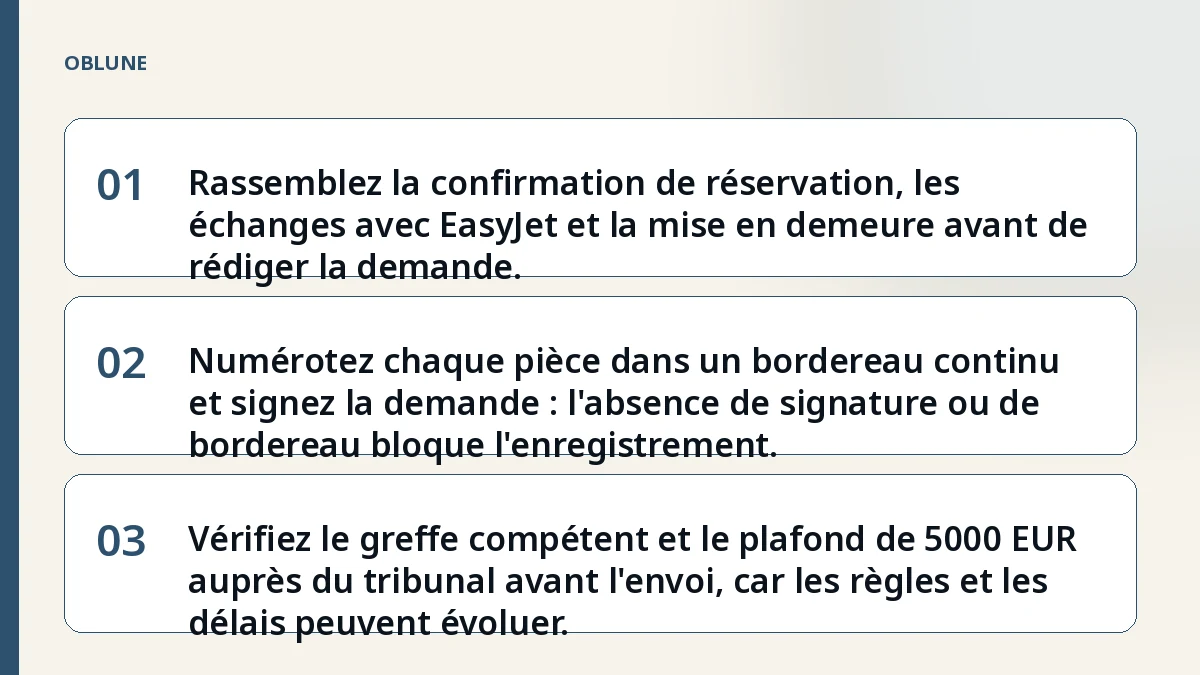 Vol annulé indemnisation EasyJet : la timeline jusqu'à l'audience