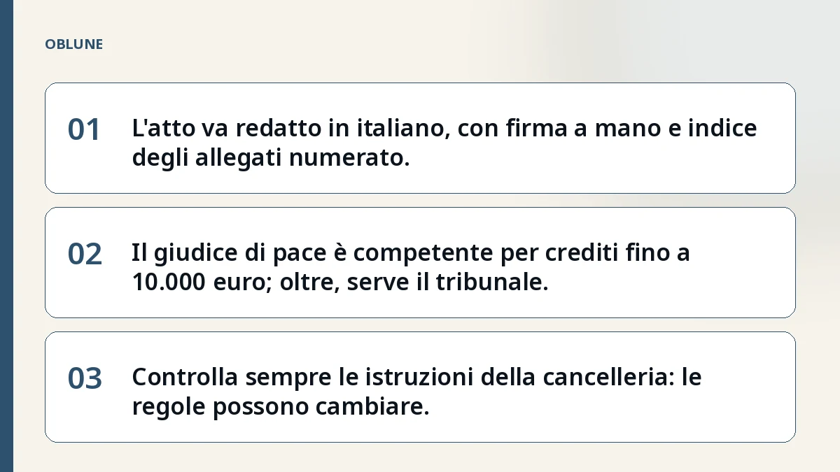 In quale lingua va redatto l'atto? Guida al deposito