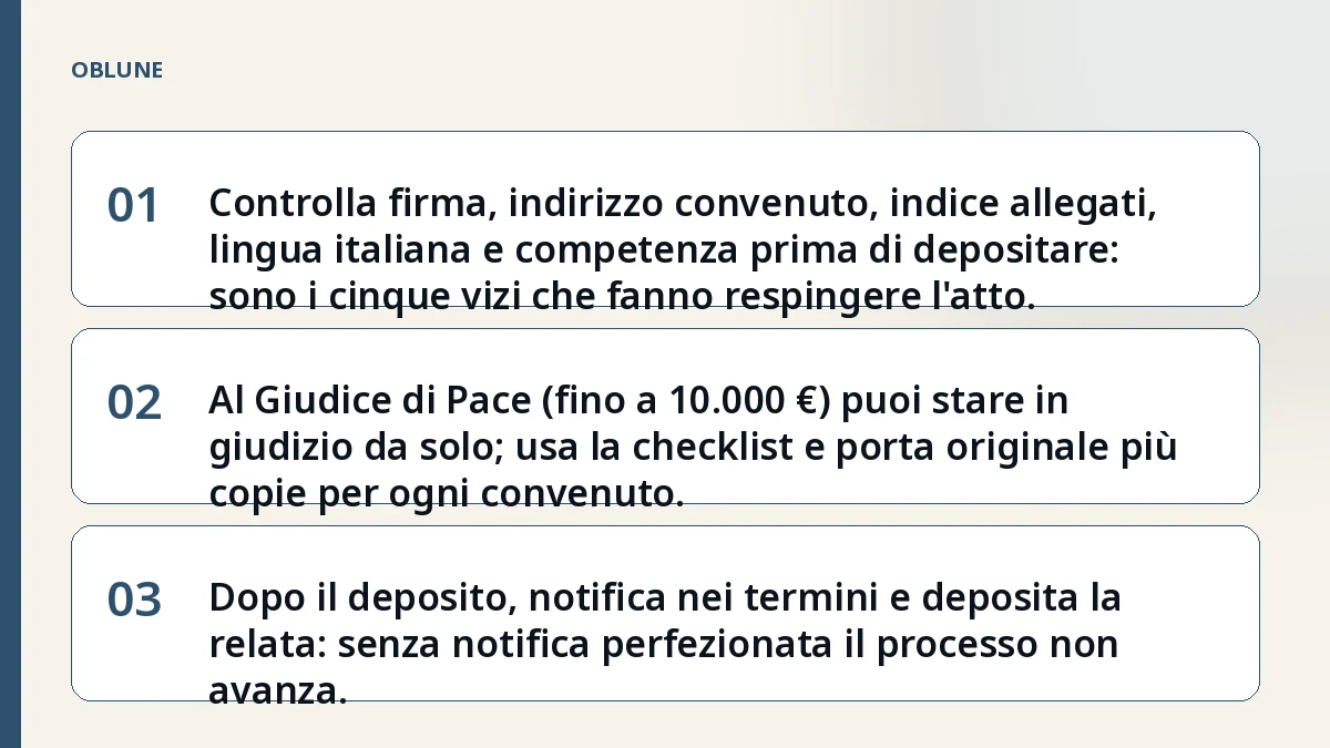 Recupero credito senza avvocato: 5 errori che bloccano il deposito e come correggerli