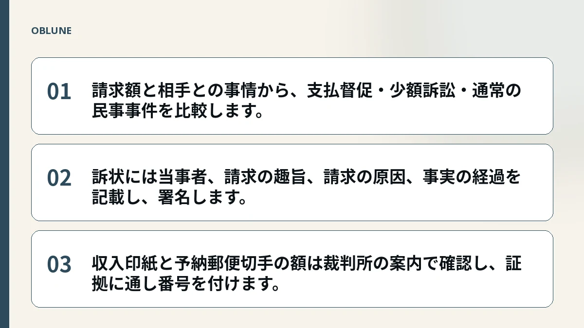未払い請求を裁判所で追及する3つのルートと証拠の選び方