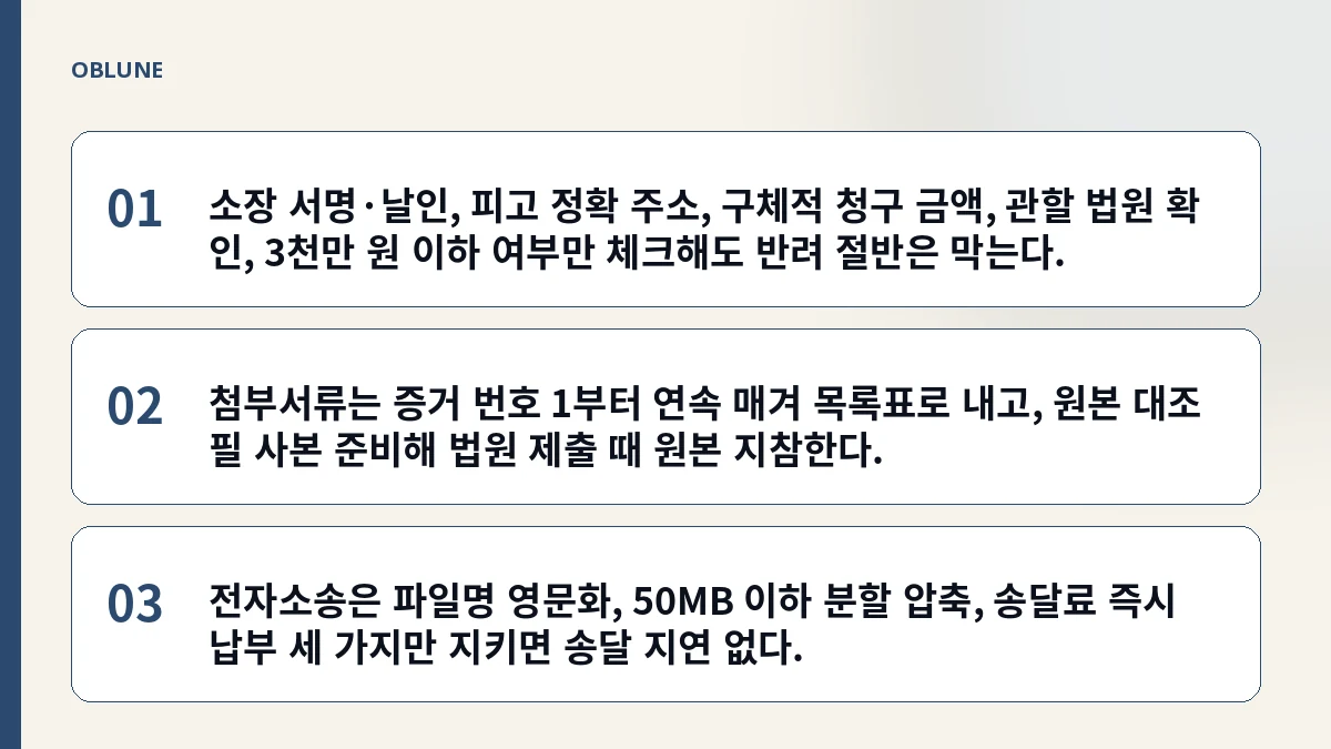 항공권 환불 수수료 소액사건, 소장 접수 거부되는 5가지 실수와 해결법
