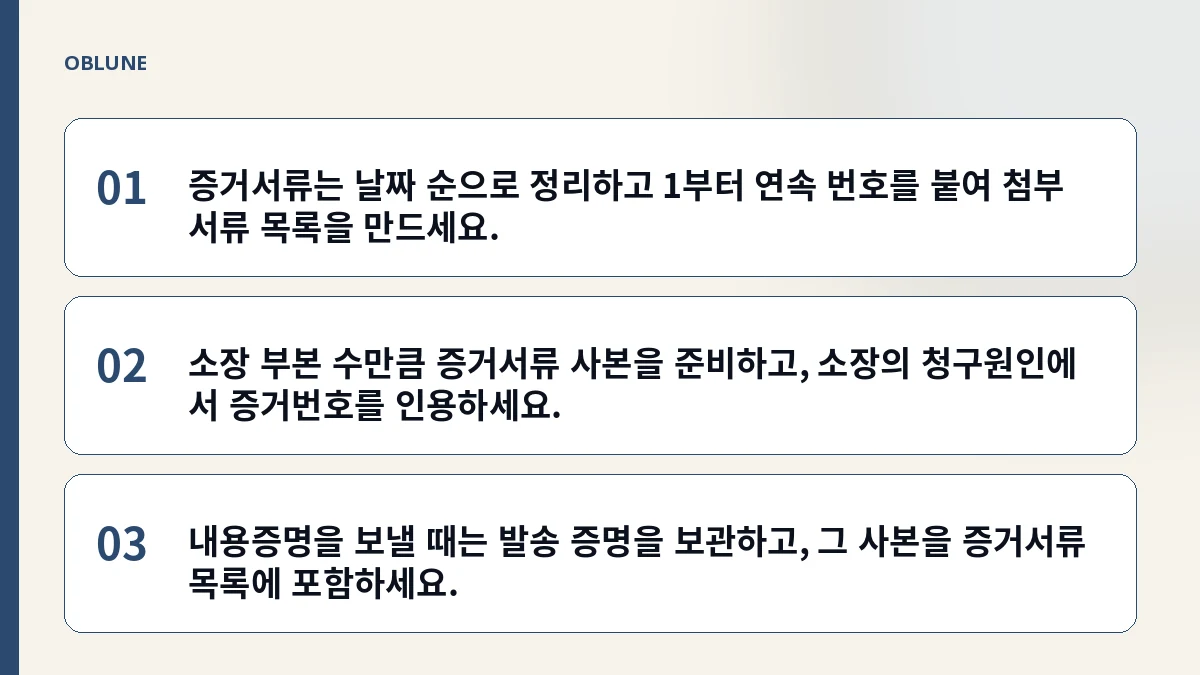 내용증명 보내는 방법, 증거 정리가 먼저다