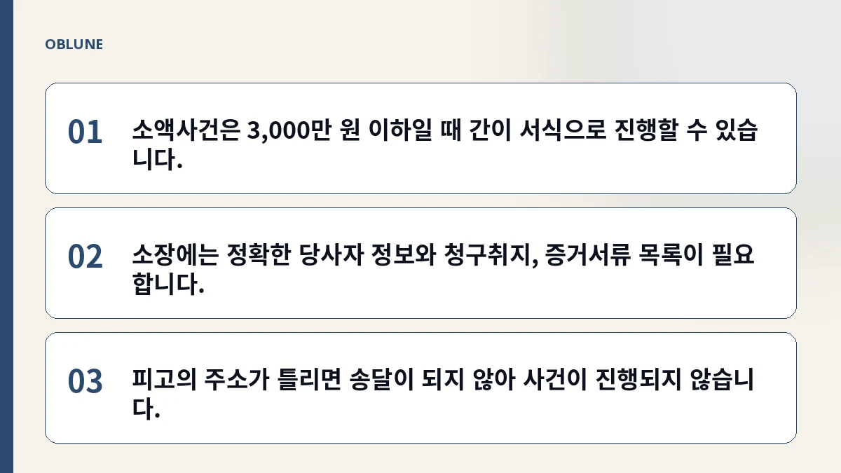 지급명령 신청 방법과 소액사건의 차이