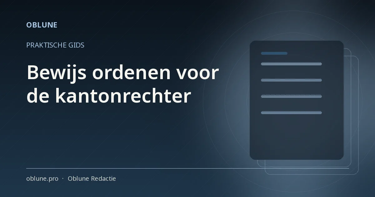 Bewijsstukken ordenen voor de kantonrechter: zo doet u dat
