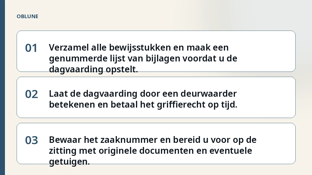 Borg huur niet terug: dossier voor de kantonrechter