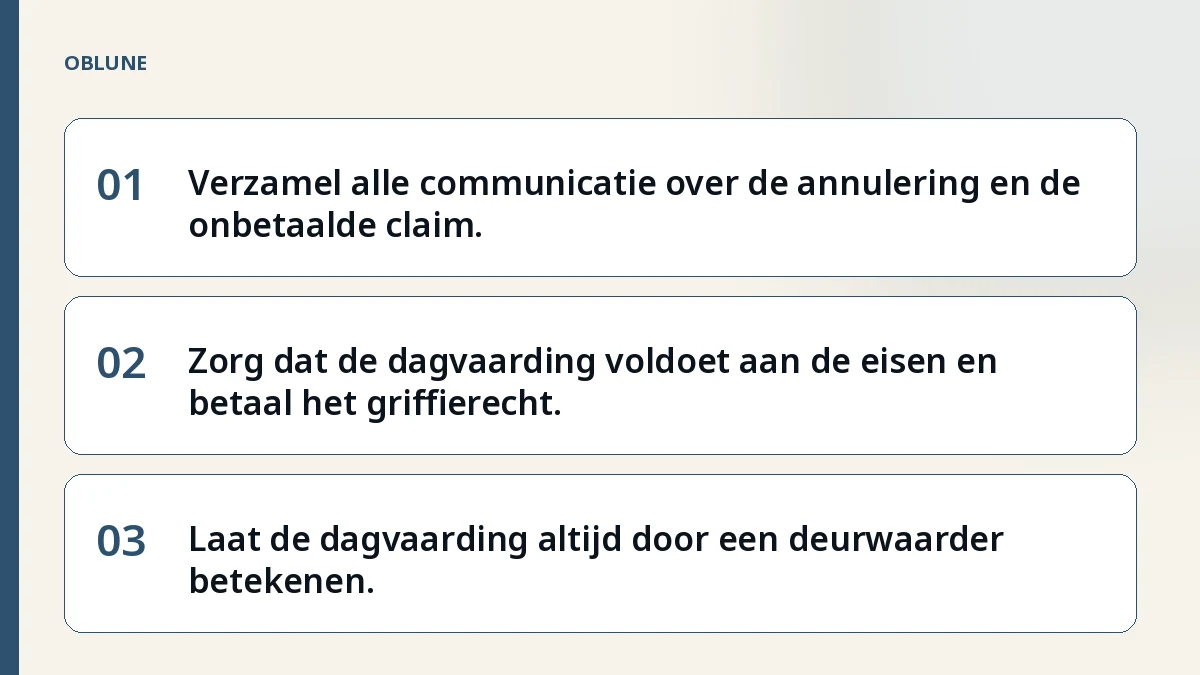 Vlucht geannuleerd KLM: stappenplan van claim tot kantonrechter