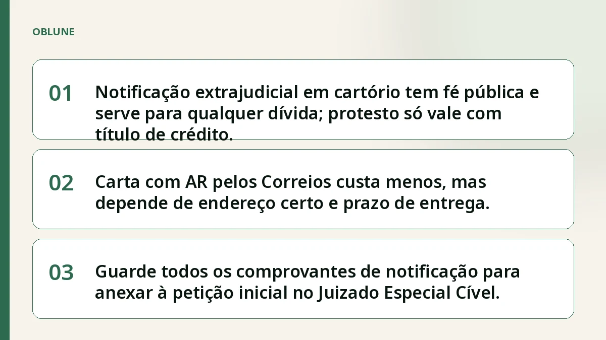 Notificação antes de processar: quais rotas existem e o que cada uma exige