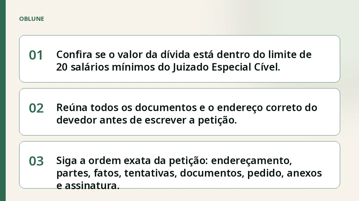 Petição inicial modelo: passo a passo para o Juizado Especial Cível
