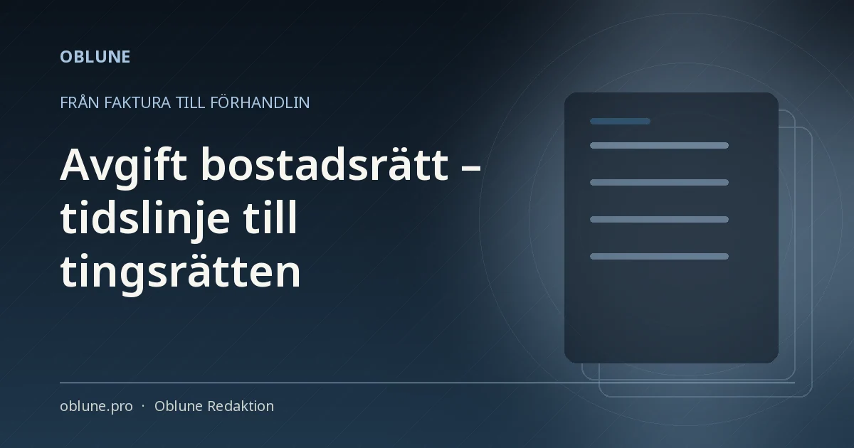 Avgift bostadsrättsförening: tidslinjen från obetald faktura till förhandling