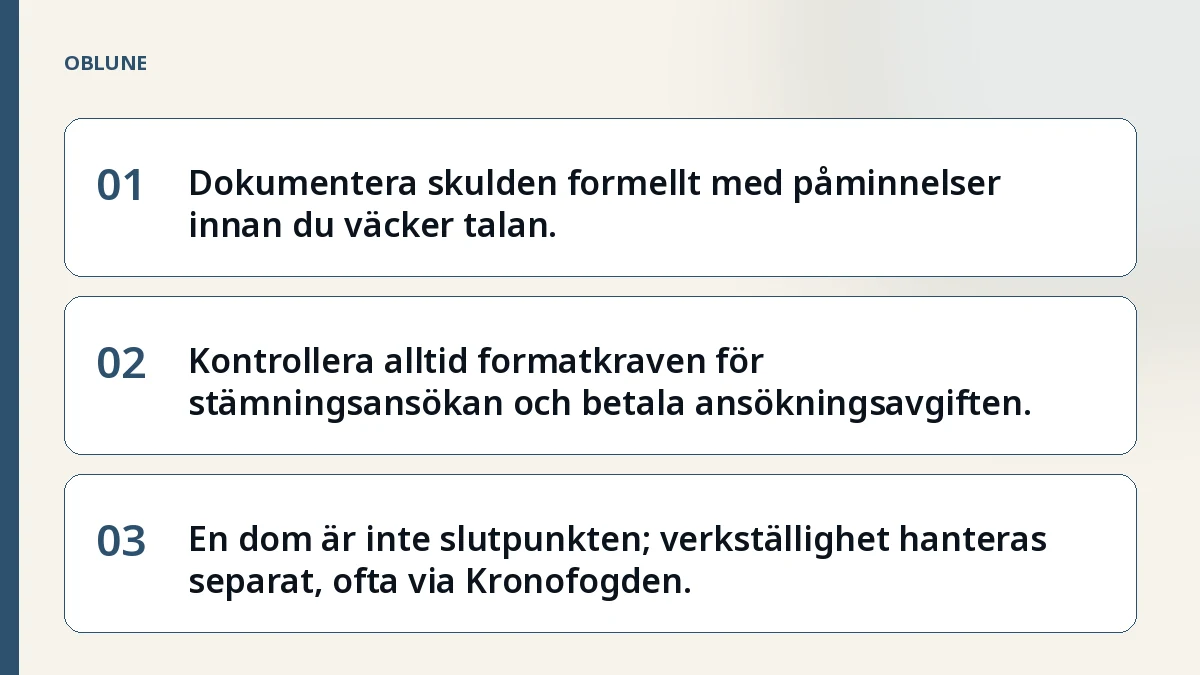 Driva in privat skuld: Från obetald faktura till tingsrätten