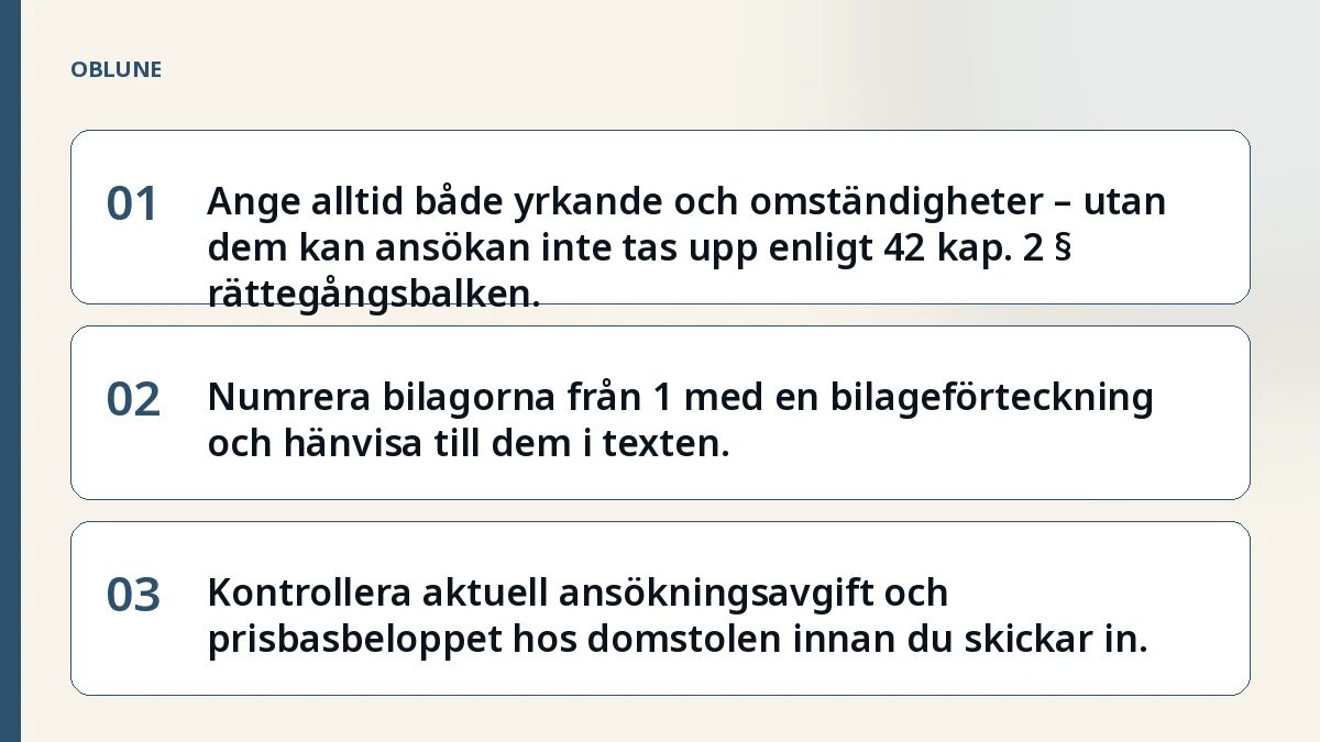 Konsumenttvist i tingsrätt: vad stämningsansökan måste innehålla