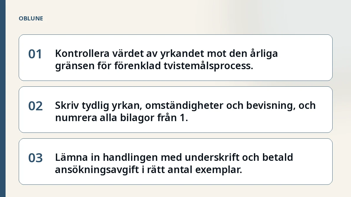 Rättegång i tingsrätten: två spår och deras bevis