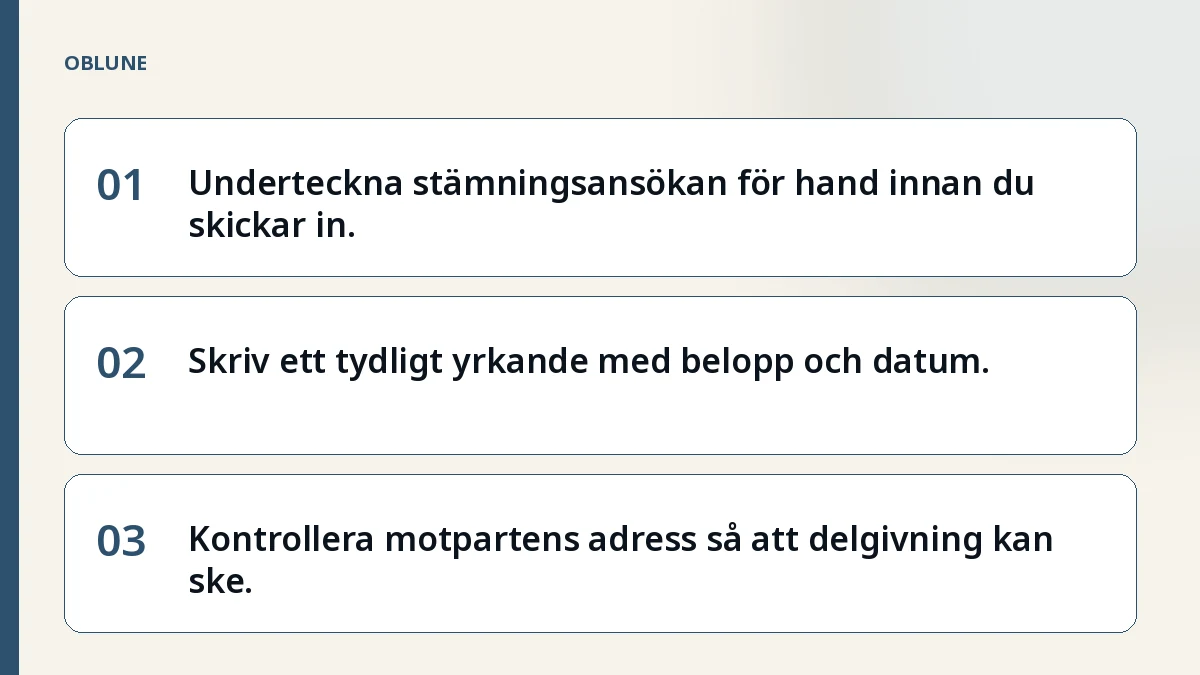 Stämning tingsrätt: 5 vanliga fel som försenar din ansökan