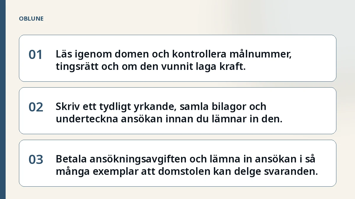 Verkställighet i domstol: så går ansökan steg för steg