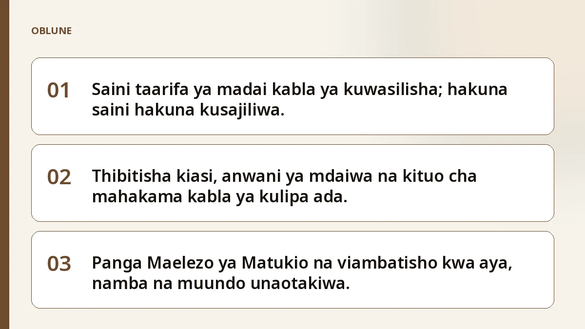 Kudai Deni Mahakamani: Makosa 5 Yanayozuia Kusajiliwa