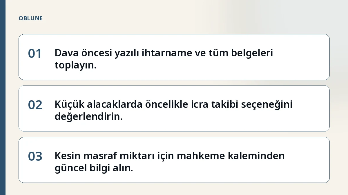 Alacak Davası Mahkeme Masrafları: İlk Faturadan Duruana Yol Haritası